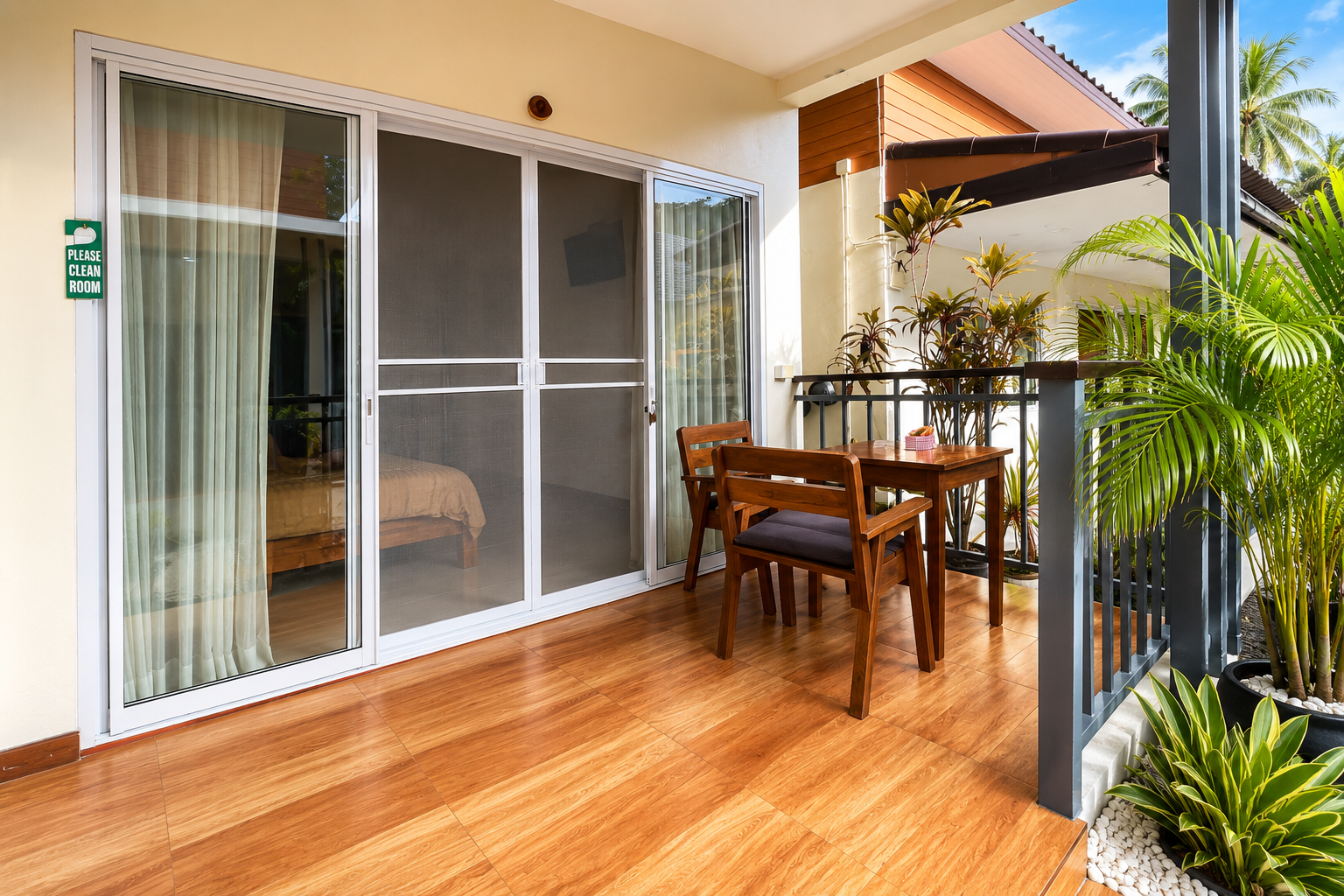 Alle Zimmer verfügen über eine Terrasse